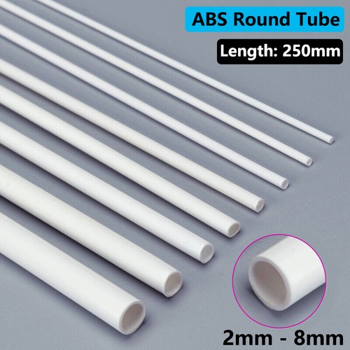 Tubo cavo tondo abs bianco - cavo,